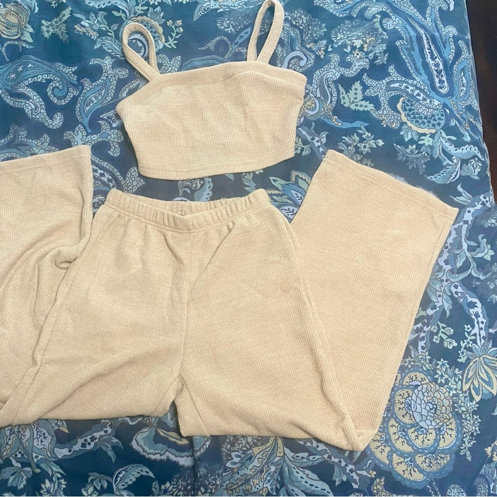 SHEIN Cream Knit Set